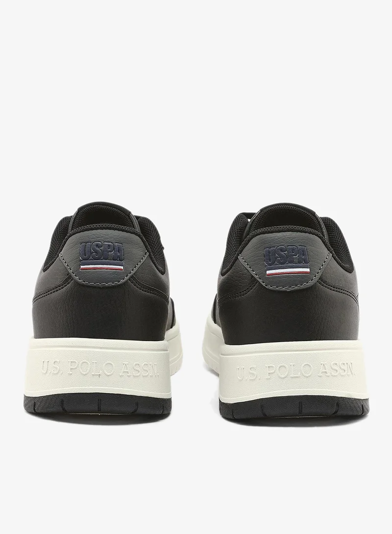 U.S. Polo Assn. black Women's Black Sneakers - Soft Pastel Accents with Retro-Inspired Design and Cushioned Sole for Effortless Style and Comfort for Women | Best Price UAE