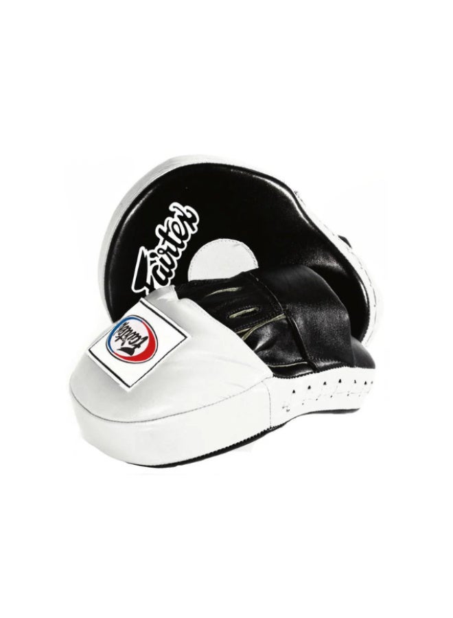 Fairtex FMV9 The Ultimate Contoured Focus Mitts – Black/White – Standard - Image 1