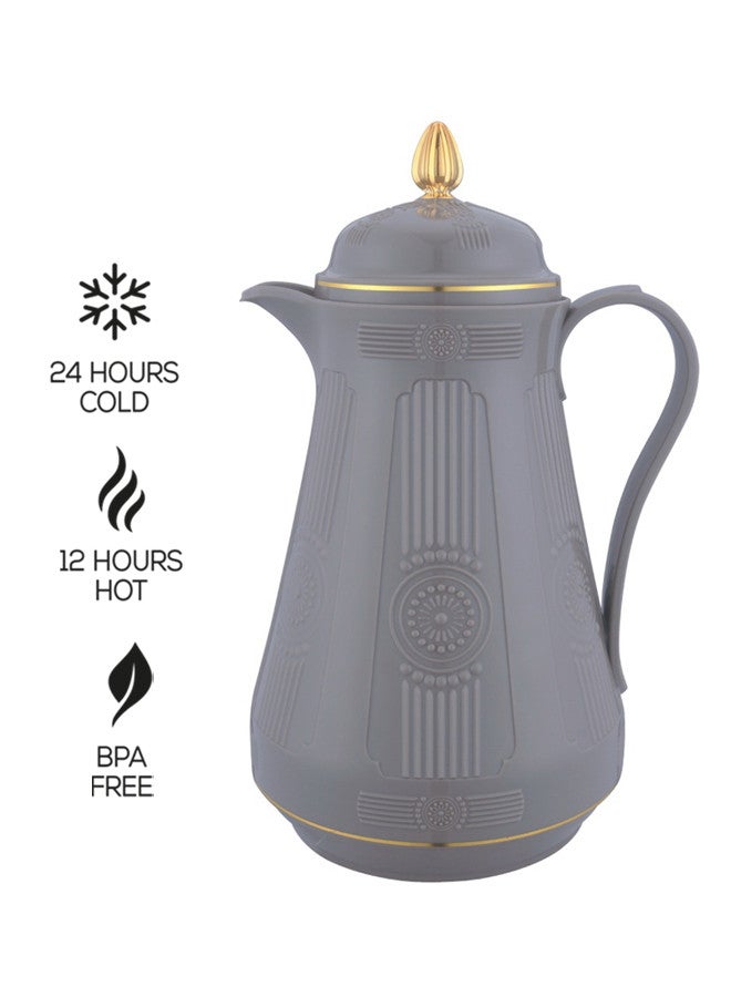 GAZELLA Tea/Coffee Flask 1L Grey/Gold - Image 2
