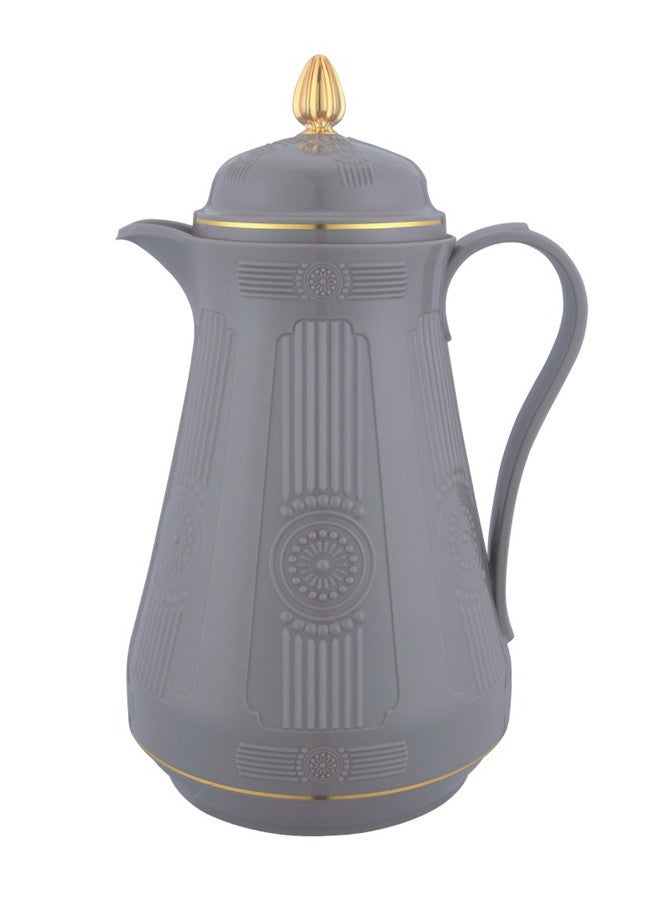GAZELLA Tea/Coffee Flask 1L Grey/Gold - Image 1