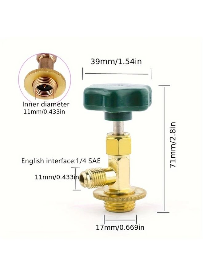 Red Refrigerant Can Tap Valve 1 4 SAE Connector Leak Proof Dispenser for R12 R22 R134a R410a R6000a Gases - Image 3