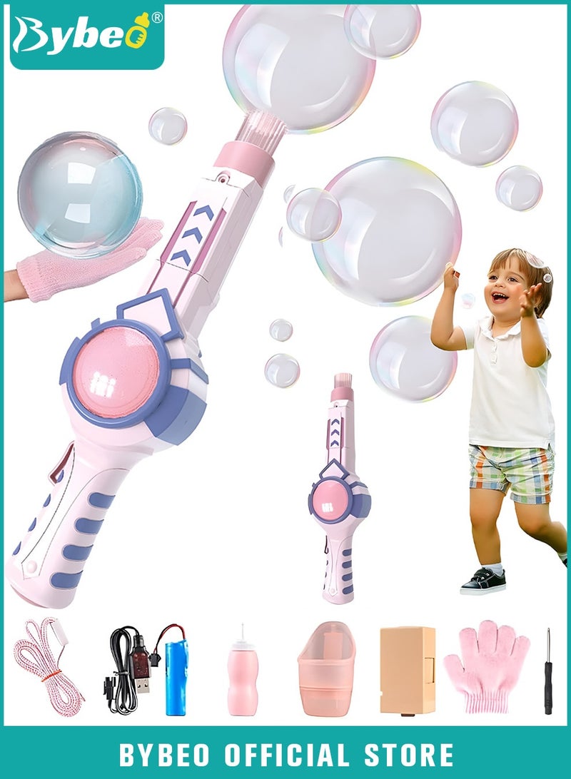 Bybeo 7PCS Bubble Wands Set, Kids' Bubble Machine, Elastic Bubble Fog Wand, Magic Bubble Maker with Elastic Smoke Effect, Outdoor Toys for Toddlers and Kids, Interactive Bubbles, Colorful Lights - Image 1