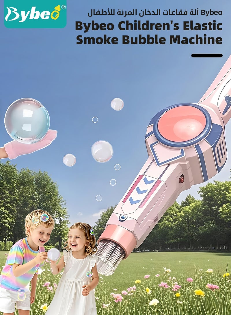 Bybeo 7PCS Bubble Wands Set, Kids' Bubble Machine, Elastic Bubble Fog Wand, Magic Bubble Maker with Elastic Smoke Effect, Outdoor Toys for Toddlers and Kids, Interactive Bubbles, Colorful Lights - Image 2