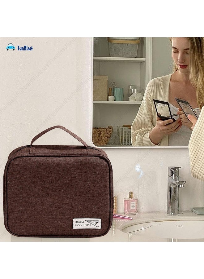 FunBlast Toiletry Bag for Men and Women - Multipurpose Travel Bag with Waterproof Pockets, Mesh Pockets, Toiletry Kit, Cosmetics, Gadget, Make up and Accessories Bag, Shaving Kit Bag (Brown) - Image 5