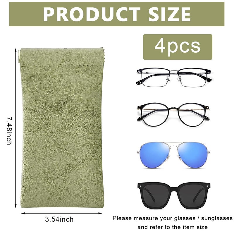 May Create MAYCREATE® Specs Case PU Sunglasses Case Pouch for Women Girls, Multi-purpose Lipstick Coin Purse Storage Bag, Eyeglass Case Pouches for Jewellery, Eyewear - Image 2