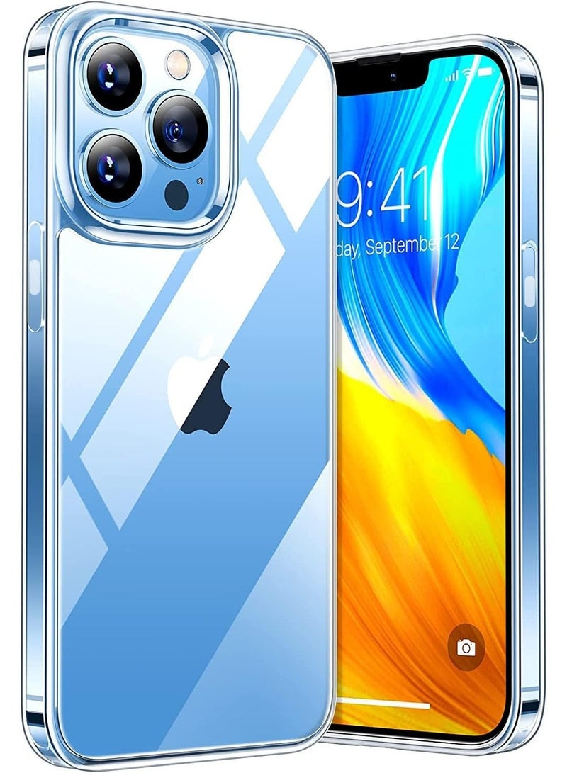 Berlia Clear Ice Case for iPhone 15 Pro Max - Slim, glossy, transparent protective cover; shock and scratch resistant; lightweight and durable; fingerprint-resistant clear back cover - Image 1