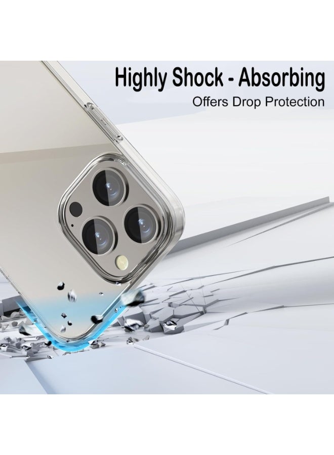 Berlia Clear Ice Case for iPhone 15 Pro Max - Slim, glossy, transparent protective cover; shock and scratch resistant; lightweight and durable; fingerprint-resistant clear back cover - Image 4
