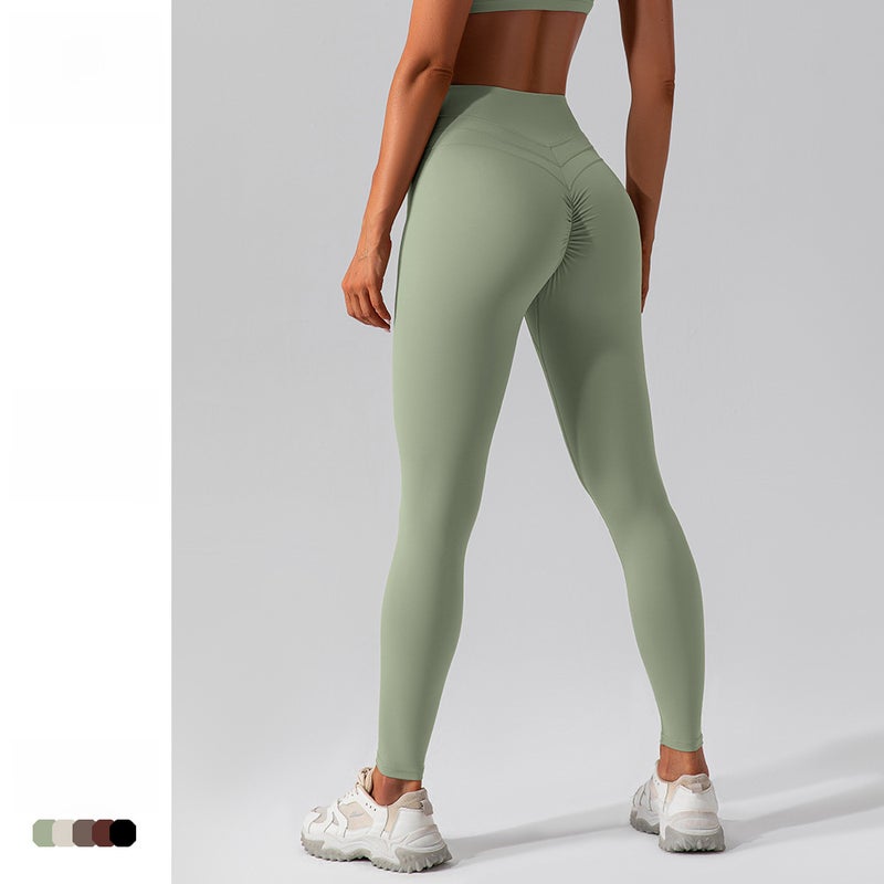 High Waist Tummy Control Yoga Pants for Women Light green  - Image 5