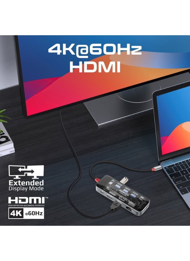 Promat Promate 11-in-1 Transparent Ultra-Fast Multiport USB-C Hub with 100W Power Delivery  - Image 3