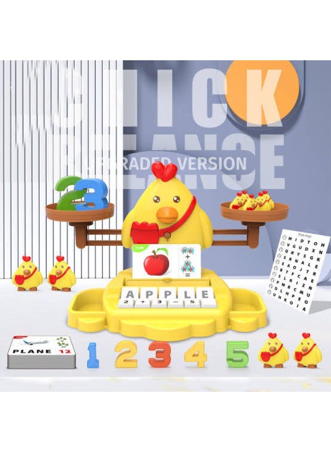 Children's Toy, Numbers and Letters Table with Yellow Duck, Multifunctional Kids Toy Set, with Numbers and Cards and Interactive Toys - Image 1