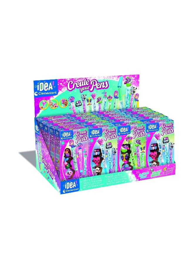 Clementoni Idea Create Your Pens, Assorted 1 Piece (Style & Color May Vary) Each Sold Separately | Do it Yourself | DIY Craft Kit | Educational & Learning | Creative Gift for Kids and Adults - Image 1