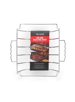 Grill Mark Non Stick Spacious Chrome Plated Steel Rib and Roast Rack Silver 10 x 4.7 Inch 06828ACE  - Image 2