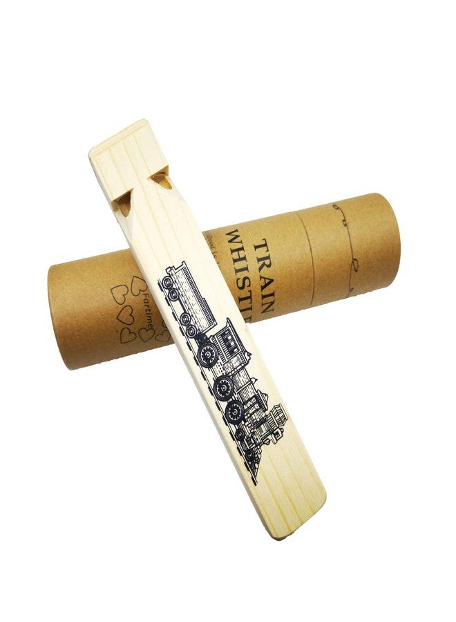 Fartime صفارة قطار خشبية من فارتايم مع صندوق هدايا جميل، 4 نغمات، هدايا تعليمية للأطفال الصغار، هدايا حفلات مع مخطط انفجار للأطفال - Image 3