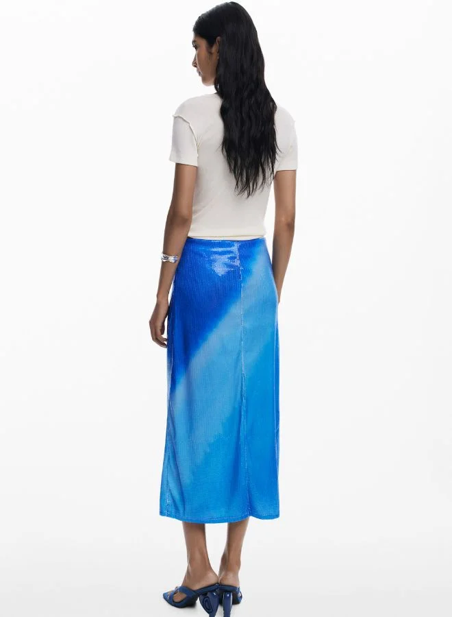 DESIGUAL Tie-Dye Midiskirt