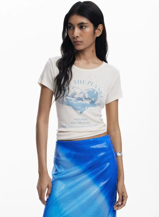 DESIGUAL Tie-Dye Midiskirt
