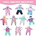 UNICORN ELEMENT 10 Sets Baby Doll Clothes for 1418 Inch Dolls 17 Inch Baby Doll Clothes and Headbands Outfits Pjs Accessories for 43cm New Born Dolls - Image 4