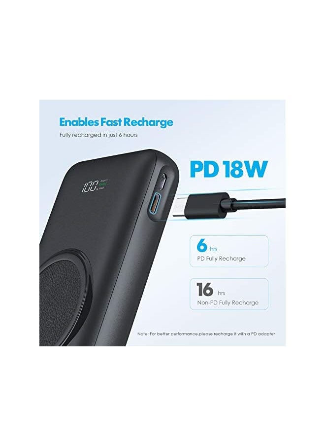 Charmast - 20000Mah Wireless Power Bank 15W Max 18W Pd And Qc 3.0 Portable Charger With 3 Inputs And 4 Outputs Usb C Battery Pack Compatible With Iphone Samsung Tablet And More - Image 1