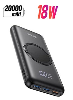 20000Mah Wireless Power Bank 15W Max 18W Pd And Qc 3.0 Portable Charger With 3 Inputs And 4 Outputs Usb C Battery Pack Compatible With Iphone Samsung Tablet And More