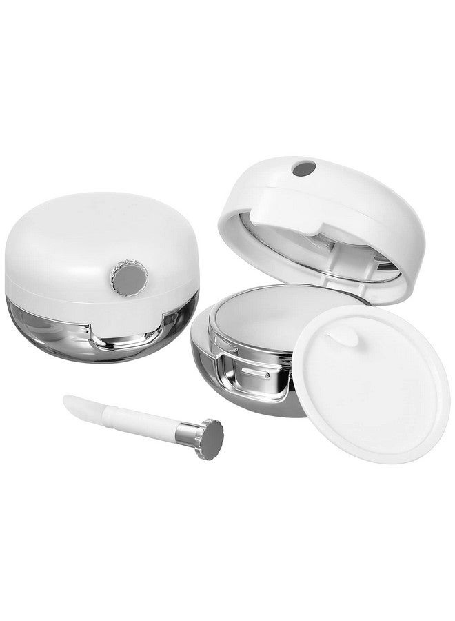 Beaupretty 2 Pieces Plastic Lips Balm Jars Empty Lip Mask Holder Box With Silicone Lip Brush Mirror Refillable Lipstick Pot For Home Travel - Image 2