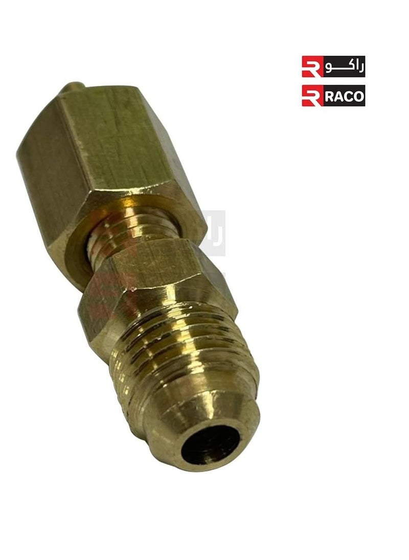RACO RACO R134A Brass Adapter Fitting Fits for AC Refrigerant System 1/4" X 1/4"  - Image 2