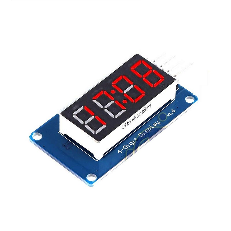 DEVMO 2PCS TM1637 4 Bits Digital Tube LED Display Module with Clock Display TM1637 Relay Board Compatible with Ar-duino - Image 2
