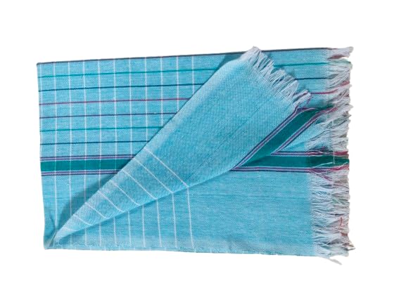 AYUS Cotton Bath Towel 480 GSM (Set of 3, Lavender, Red, Sky, Blue 75 cm X 150 cm) - Image 3