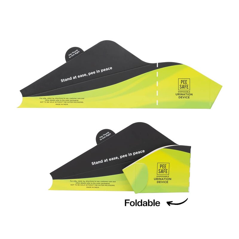 PEE SAFE جهاز التبول القابل للتصرف للنساء 12 قمع قابل للطي | للنساء، النساء الحوامل، مرضى آلام المفاصل والمسافرين | سهل الحمل | يقلل من خطر التهاب المسالك البولية | مناسب للسفر - Image 3