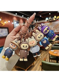Arabest 11 PCS Labubu Action Figure Doll Keychain Monster Macaron Doll Wings of Fortune Hanging Card Toy Modern Home Decor  - Image 2
