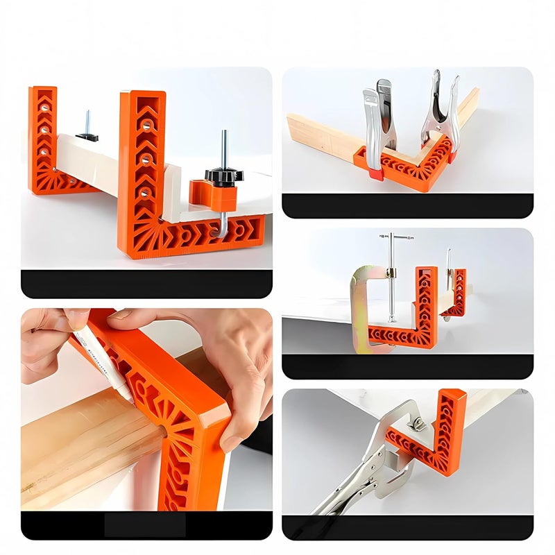 RetLeen 90 Degree Carpenter Positioning Squares 3 4 Right Angle Clamps LType Corner Positioning Tool Woodworking Clamp for Frames Cabinets and DIY Projects - Image 5