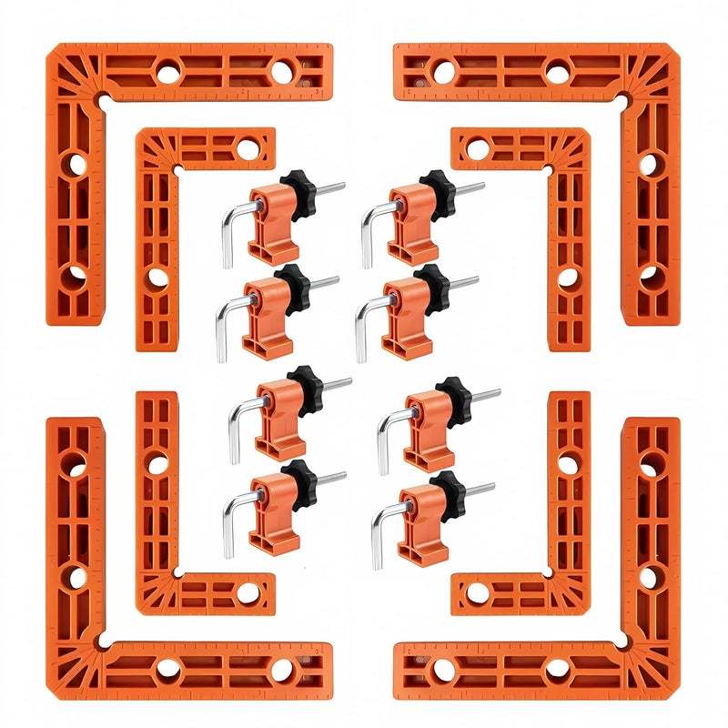 RetLeen 90 Degree Carpenter Positioning Squares 3 4 Right Angle Clamps LType Corner Positioning Tool Woodworking Clamp for Frames Cabinets and DIY Projects - Image 1