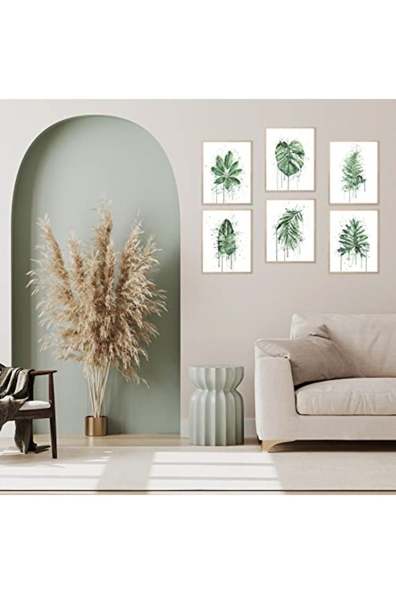 HoozGee Gold Leaf Art Prints Modern Black Gold Botanical Tropical Plant Leaves Art Wall Pictures Canvas Prints Gallery Wall Art Poster Wall Decor Bedroom Room Home Decor (11"x14" UNFRAMED) - Image 5