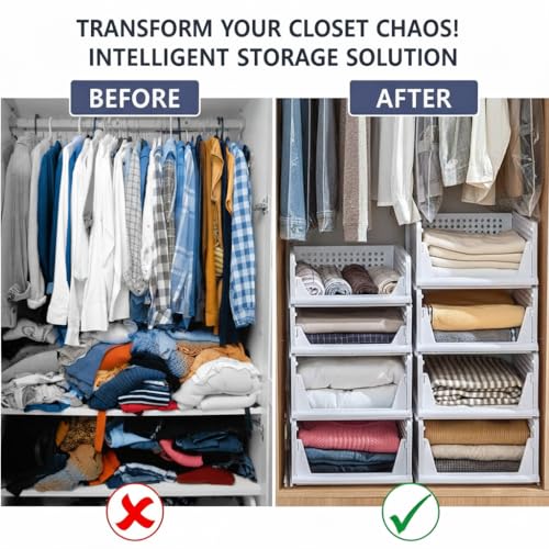 SpaceOrganizer Plastic Collapsible Wardrobe, Storage Drawer Units, Clothes Drawer Organisers, Bookcases (Foldable Basket- White, 1Pcs), (10 X 10 X 10Cm) - Image 4