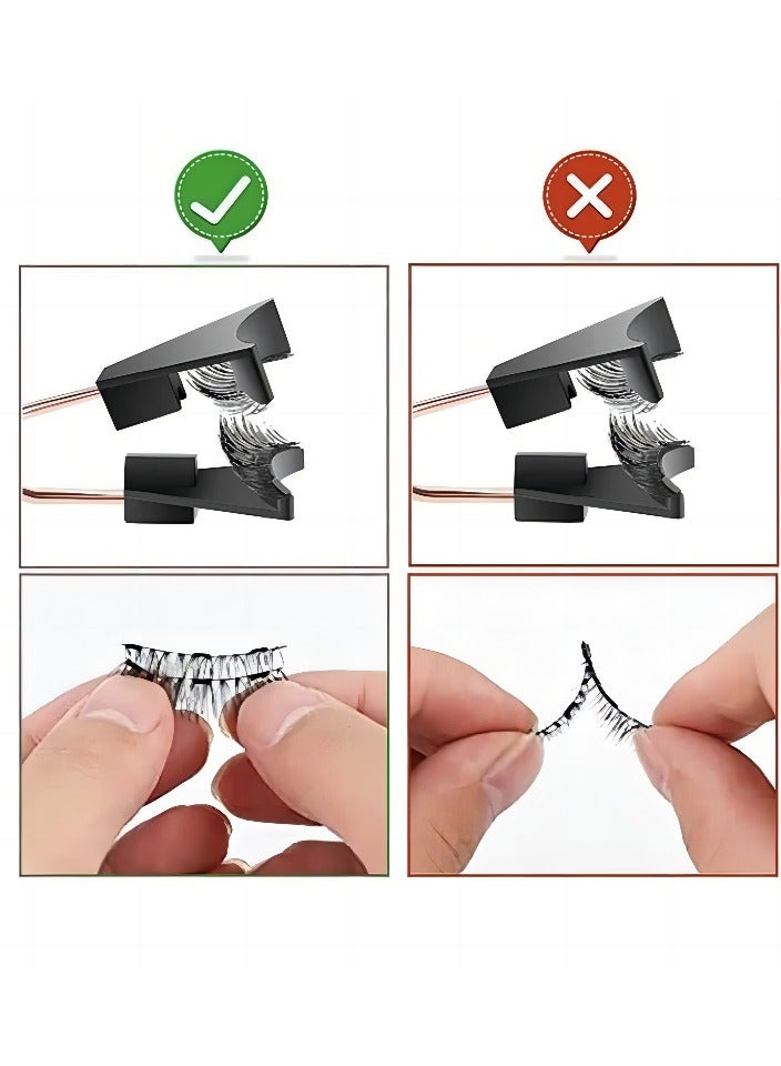 Beauenty Magnetic Eyelashes without Eyeliner,Lightweight Magnetic False Eyelashes,Reusable Dual Magnetic lashes with 8 Pair, Looking Natural No Glue 3D False Eyelashes Kit with Applicator, Easy to Wear(Black) - Image 4