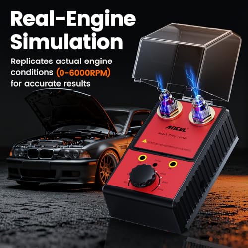 Ancel جهاز اختبار شمعات الإشعال ANCEL SP02 لاختبار ملف الإشعال في السيارات ثنائي الثقوب 0 إلى 6000 دورة في الدقيقة تردد عمل قابل للتعديل أداة قياس فجوة شمعات الإشعال في السيارات - Image 4