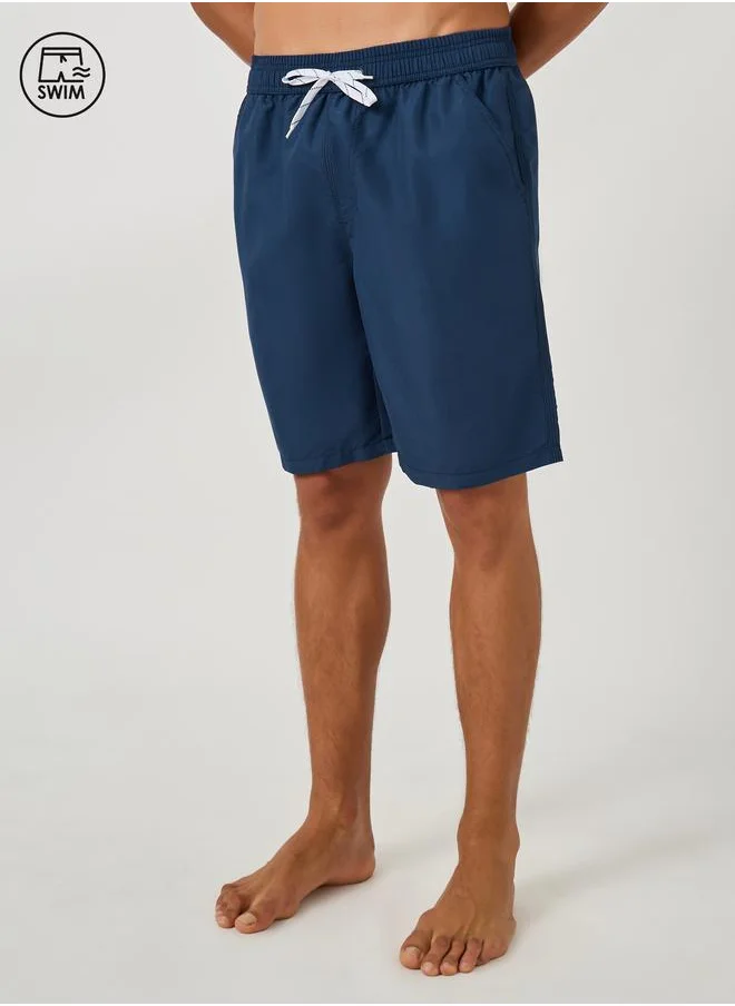 ستايلي Styli Solid Knee Length Shorts with Drawstring