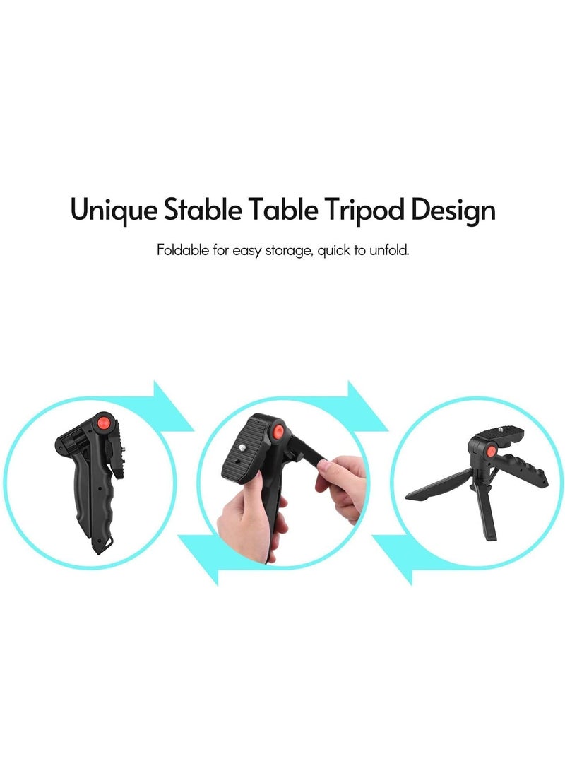 ELTRAZONE Mobile phone & Camera Vlogging Studio Kit Video Shooting Photography with Microphone LED light and tripod Holder  - Image 4