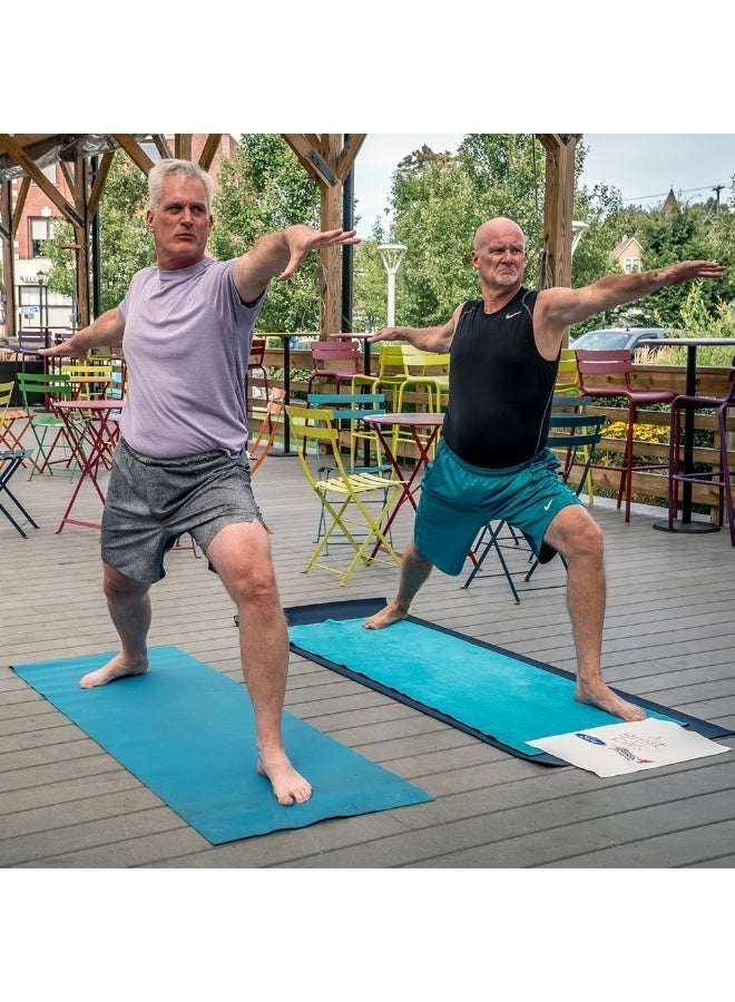 Elite Printed Yoga Ultra Thin Mat - Blue Elephant - Image 2
