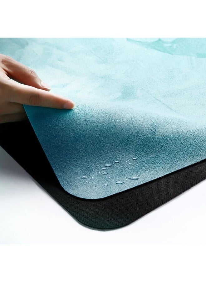 Elite Printed Yoga Ultra Thin Mat - Blue Elephant - Image 5