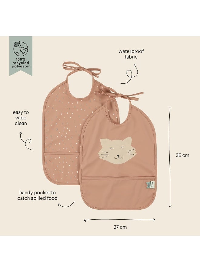 Trixie Waterproof Bib 2 pack Mrs. Cat - Image 2