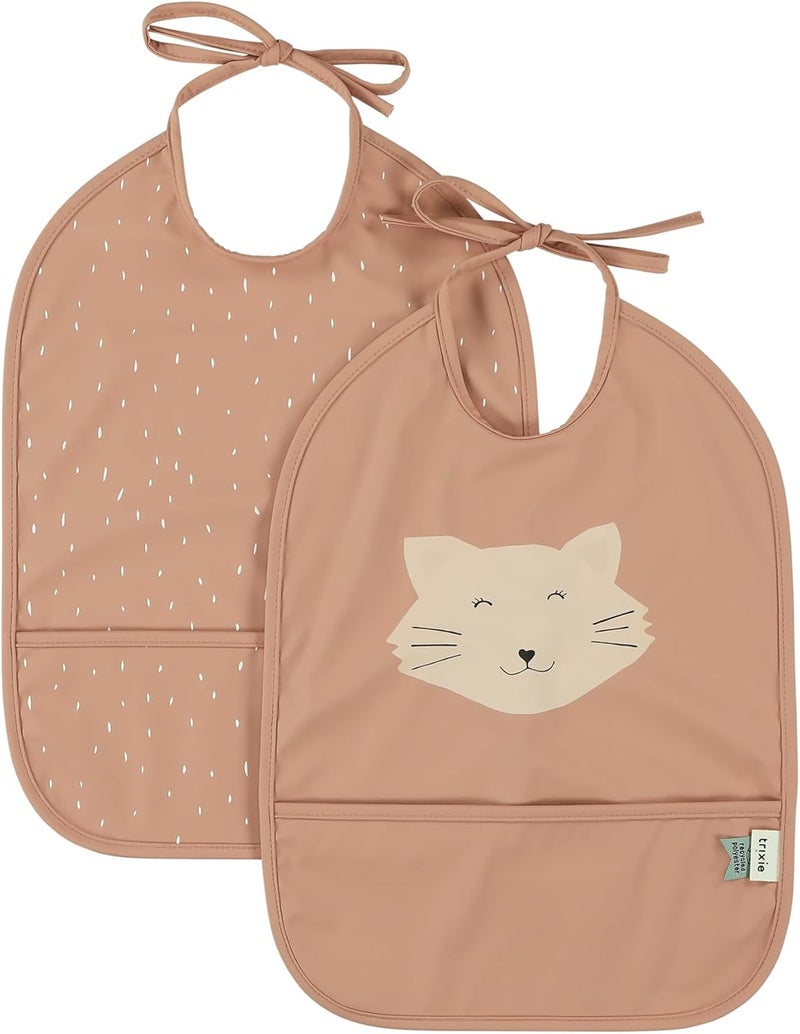 Trixie Waterproof Bib 2 pack Mrs. Cat - Image 1