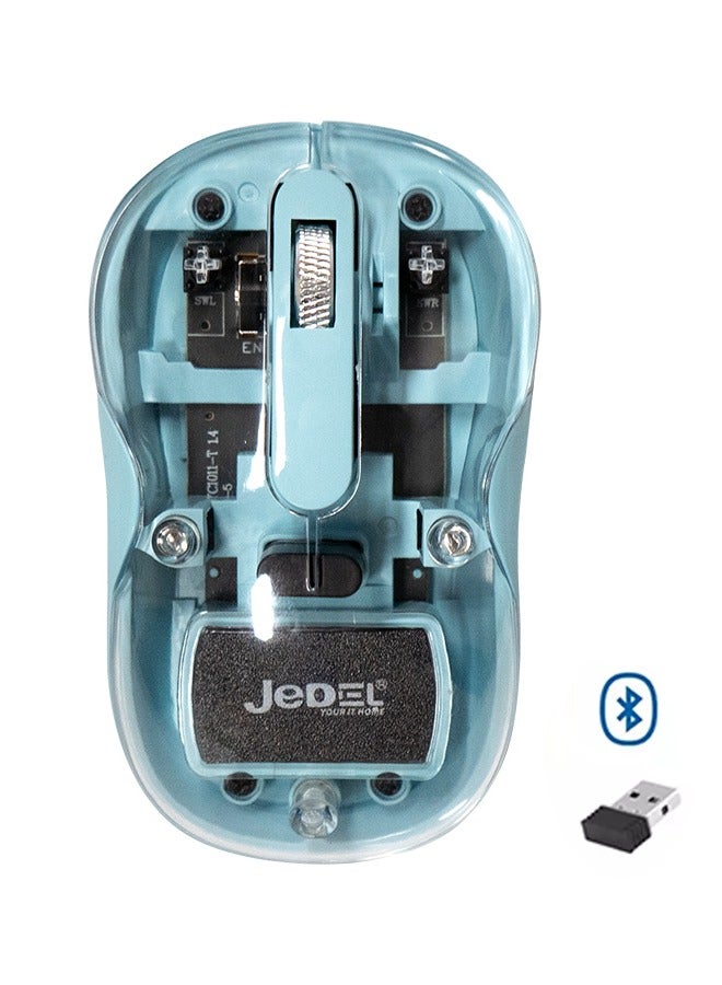 JeDEL WD141 Wireless, Bluetooth Rechargeable Mouse - 1600 DPI Adjustable - Battery Life 180 Hours - Image 4