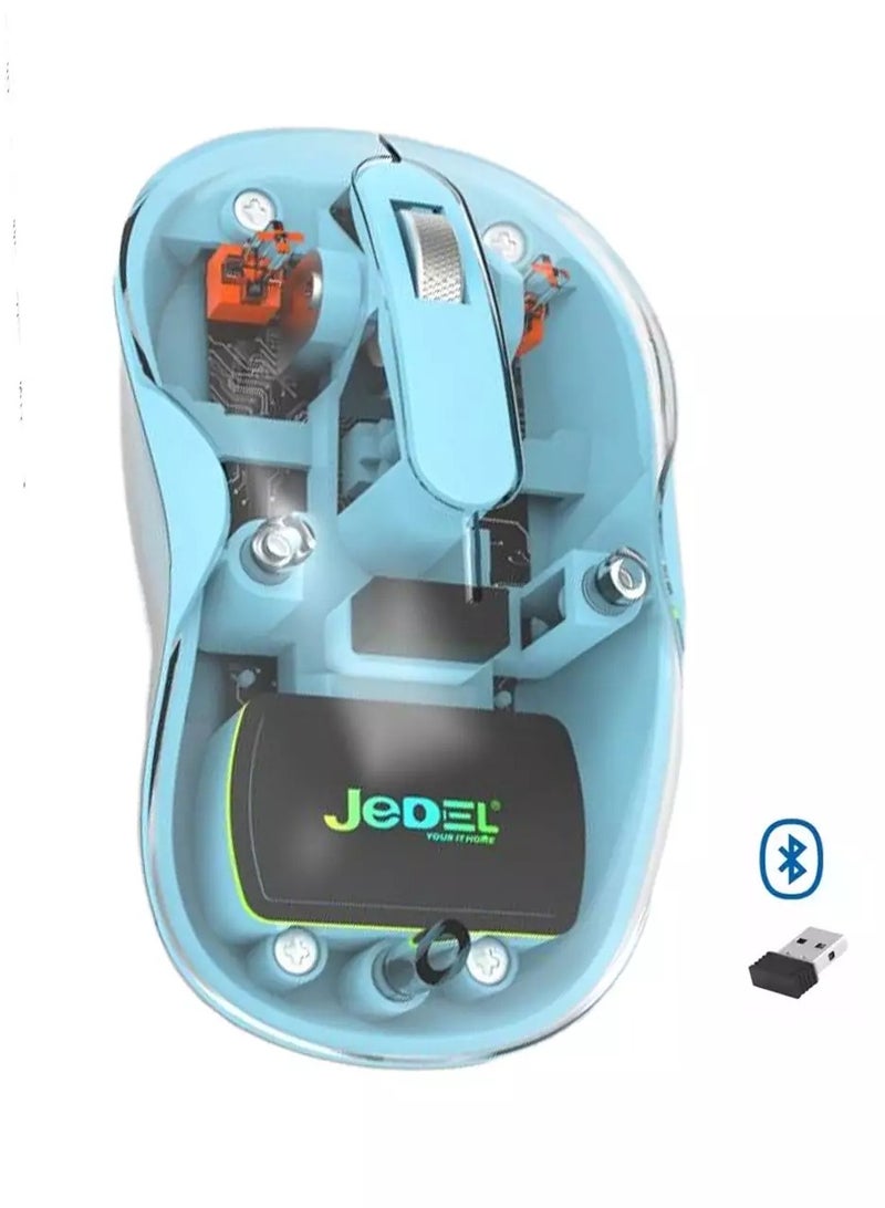 JeDEL WD141 Wireless, Bluetooth Rechargeable Mouse - 1600 DPI Adjustable - Battery Life 180 Hours - Image 1