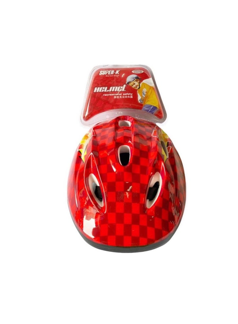 SUPER KIDS Adjustable Bike Helmet with Straps | Assorted Colors & Designs | Ventilated Safety Helmet for Cycling, Skateboarding, Scooters & Roller Skating - Image 2