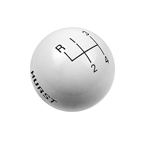 Hurst 1637626 White Plastic Replacement Shifter Knob - Image 1