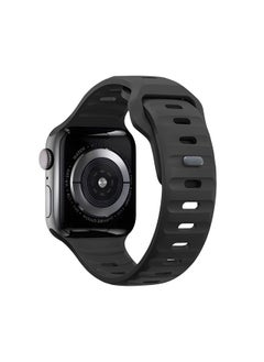 Sport Bands Compatible with Apple Watch Ultra Band 49mm 45mm 44mm 42mm 41mm 40mm 38mm,Men Women Soft Silicone Waterproof Strap for iWatch Series 8 7 6 5 4 3 2 SE Ultra (42/44/45/49mm, Black)