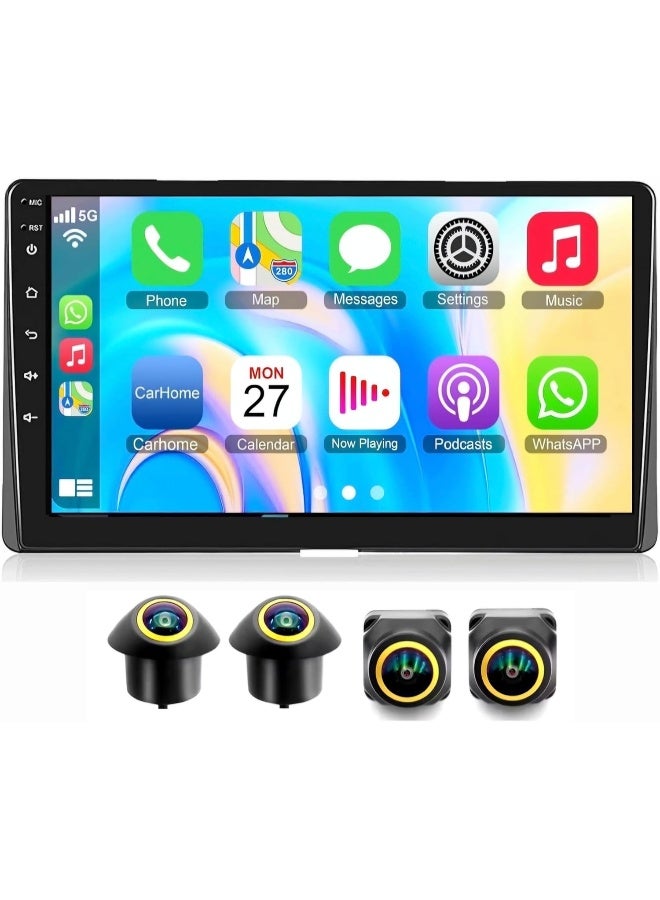 Vierex Fit Toyota Sienna Car Stereo Sienna 2015-2018 Android Screen With Apple Carplay Android Auto Wireless WiFi DSP FM&AM BT AHD Camera Included Fast Interface (4+32GB 360D Cameras) - Image 2