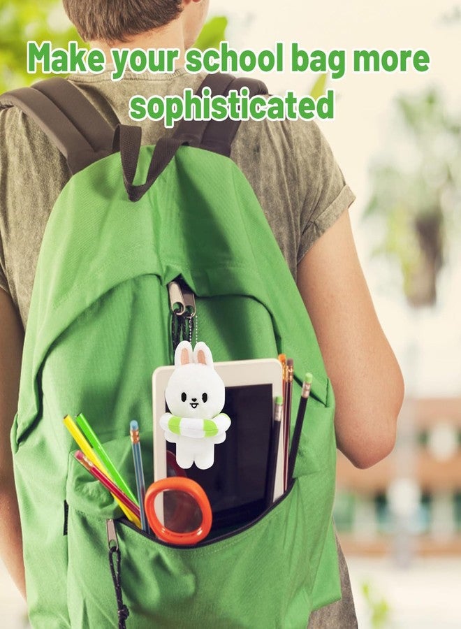 Zbdroxygen Cartoon Rabbit Keychain, Korean Keychain for Cartoon, Cute Swimming Rabbit for Kpop Fans, Soft Doll Keychains for Bags and Room Decor - Image 5