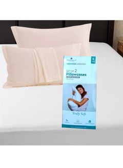 Donetella Microfiber Pillowcases 2-Pcs Soft Pillow Cover (50 x 75 CM) With Envelope Closure (Without Pillow Insert),French Oak  - Image 4