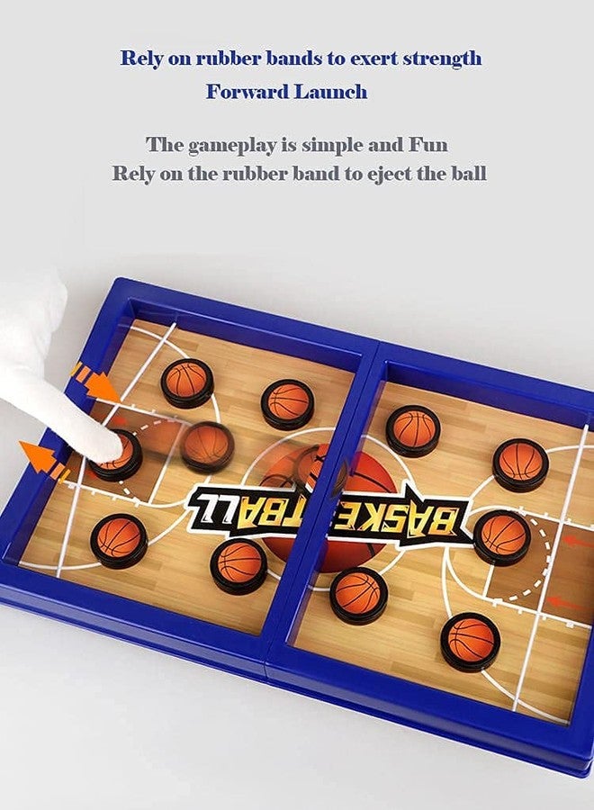 Euphoria Toys Fast Sling Puck Game Paced Table Desktop Battle Basketball Game for Adults and Kids Parent-Child Winner Board Games Interactive Toy (Basketball), Multicolor - Image 4
