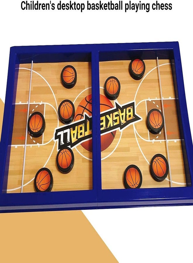 Euphoria Toys Fast Sling Puck Game Paced Table Desktop Battle Basketball Game for Adults and Kids Parent-Child Winner Board Games Interactive Toy (Basketball), Multicolor - Image 2